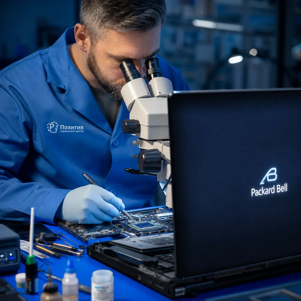 Замена видеокарты ноутбука Packard Bell в Екатеринбурге