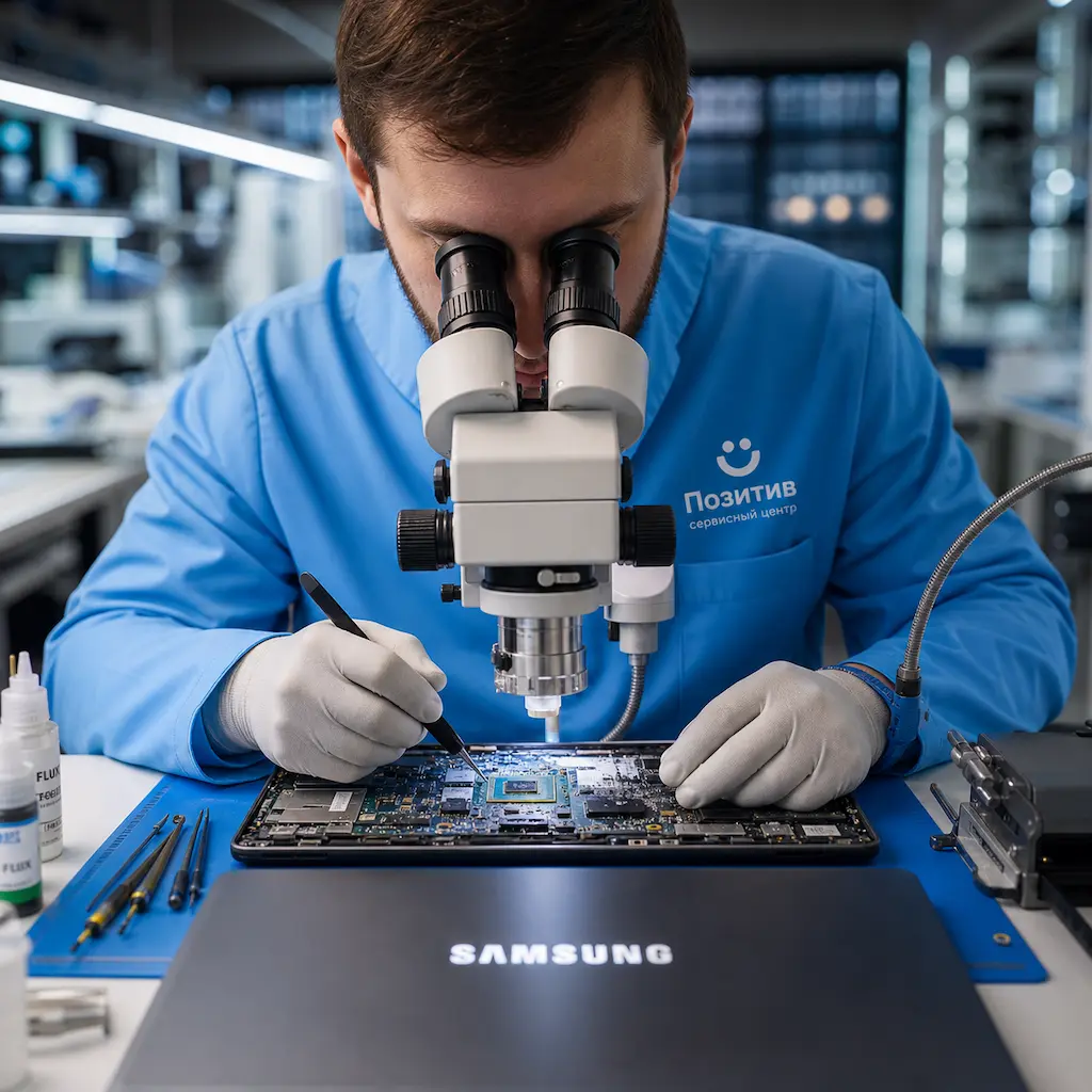 Замена видеокарты ноутбука Samsung в Екатеринбурге