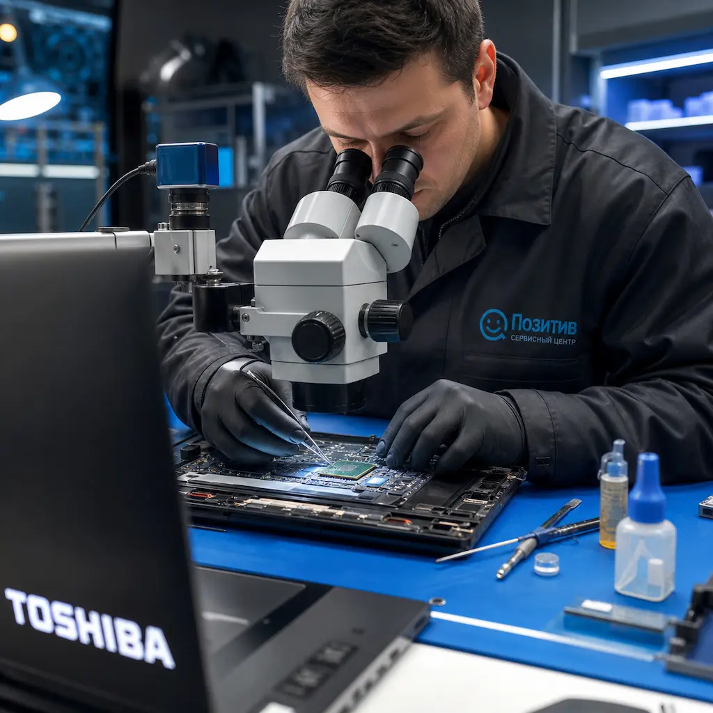 Замена видеокарты ноутбука Toshiba в Екатеринбурге