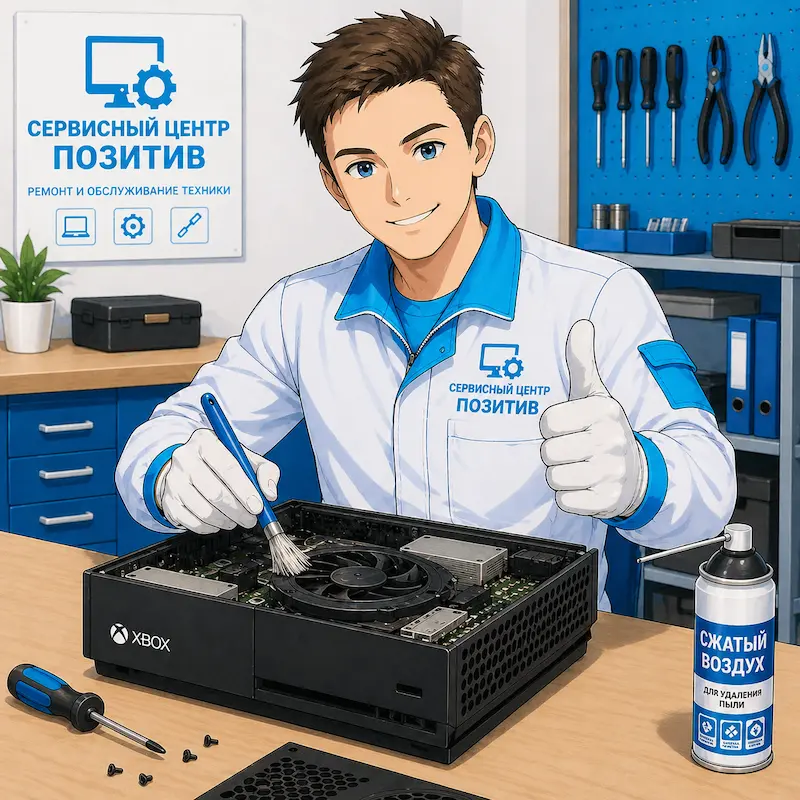 Чистка игровой приставки от пыли в Екатеринбурге | Замена термопасты