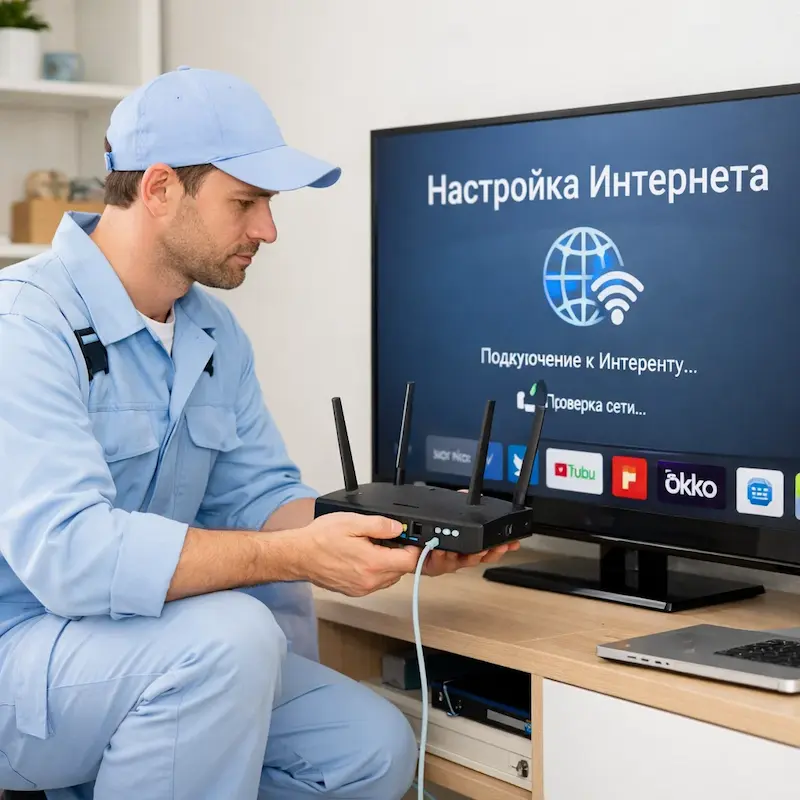 Настройка интернета на телевизоре в Екатеринбурге