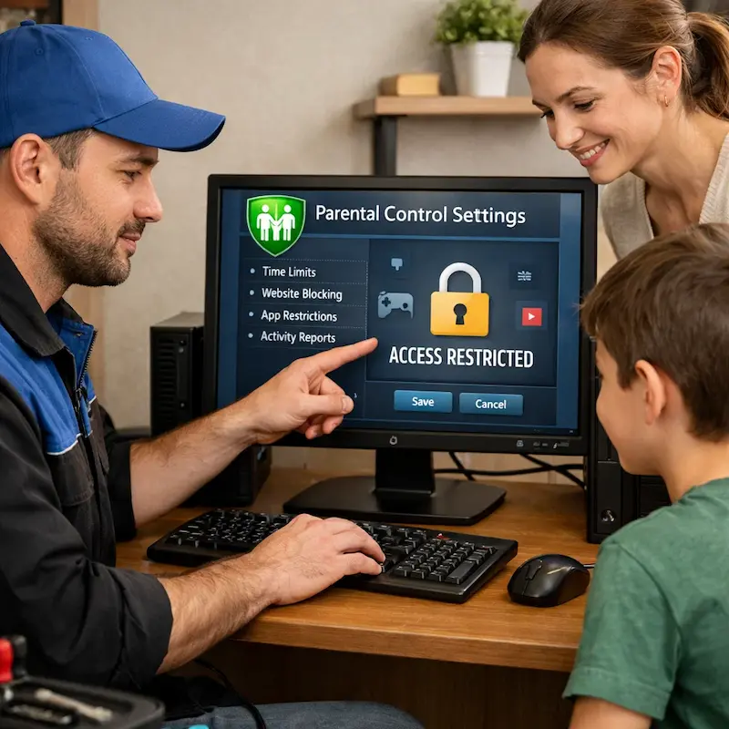 Родительский контроль на компьютере и ноутбуке в Екатеринбурге