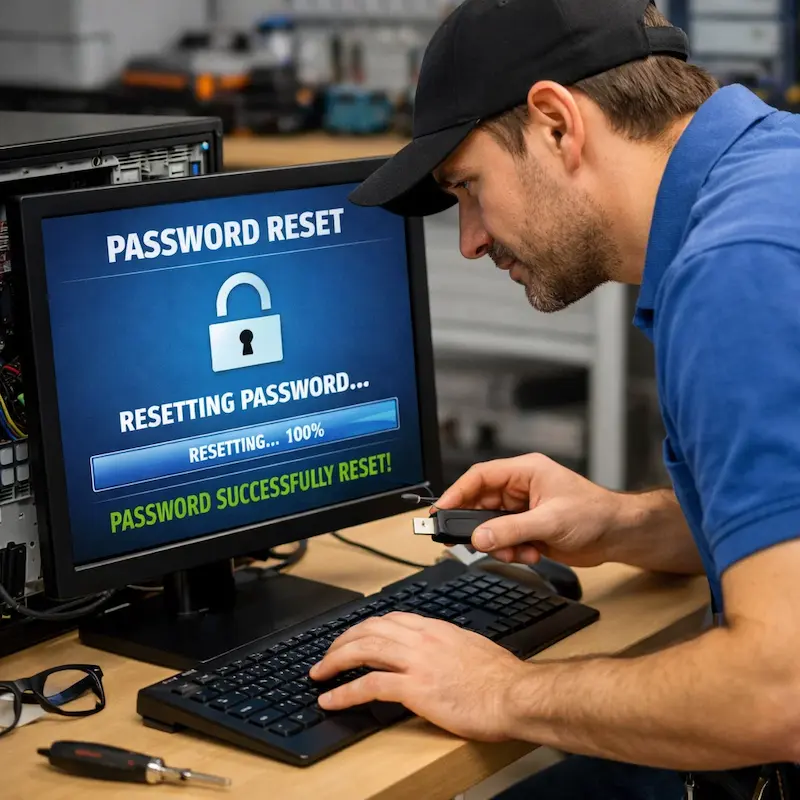 Сброс пароля от компьютера в Екатеринбурге